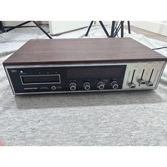 SoundDesign AM-FM Stereo Player Receiver + 8 Track Model 4491-3 Wood - Picture 1 of 8